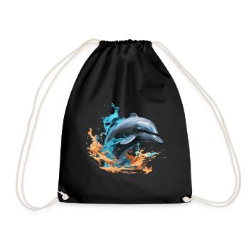 Dolphin Power Animal - Sac de sport léger - noir - Devant