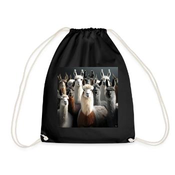 Modèle de lamas - Sac de sport léger - noir - Devant