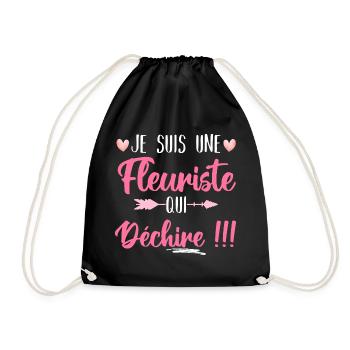 Je suis une fleuriste qui déchire humour cadeau - Sac de sport léger - noir - Devant