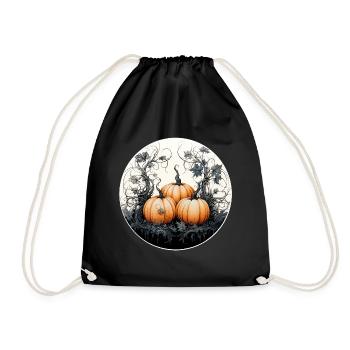 Kürbisse Halloween - Turnbeutel - Schwarz - Vorne