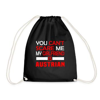 Austrian Girlfriend - Drawstring Bag - black - Front