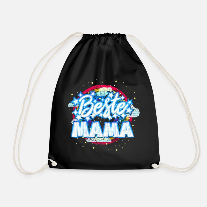 Beste Mama (Regenbogen) - Turnbeutel - Schwarz