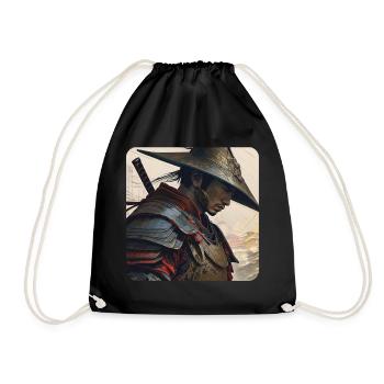 Guerrier Samouraï Solitaire Japon Asie Kendo Ninja - Sac de sport léger - noir - Devant