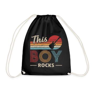 Ce garçon rocks bassiste - Sac de sport léger - noir - Devant