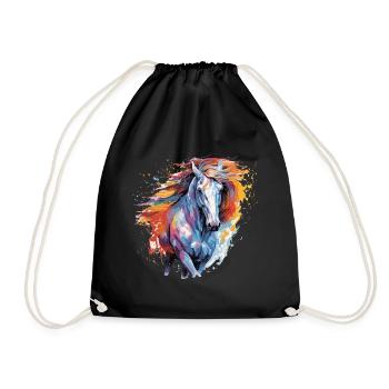 Horse, horse - Drawstring Bag - black - Front
