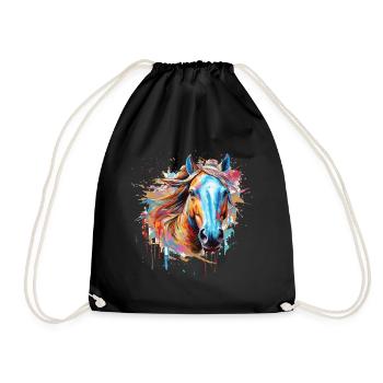 Cheval - Sac de sport léger - noir - Devant
