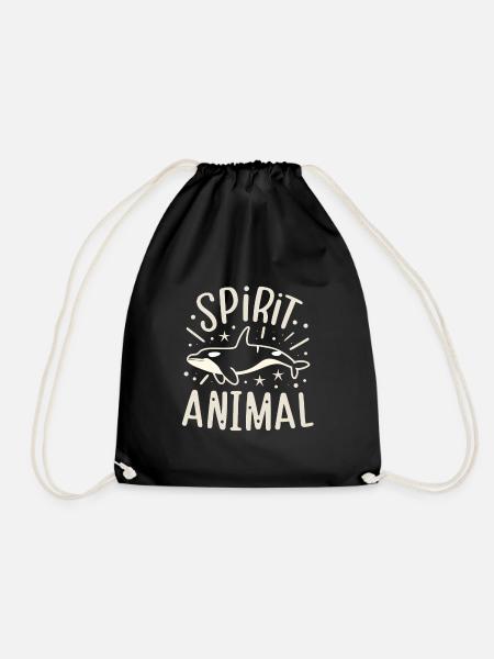 Orca Schwertwal Spirit animal - Turnbeutel - Schwarz