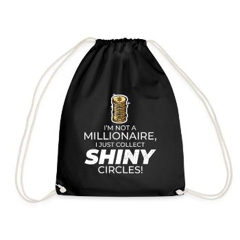 Coin Collecting Collector Numismatic Numismatist - Drawstring Bag - black - Front