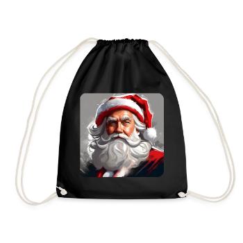 Santa Claus - Drawstring Bag - black - Front