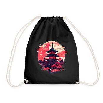 Enchanté dans le noir: Japan City - Sac de sport léger - noir - Devant