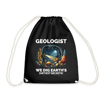 Geologe: Die verborgenen Wunder der Erde erforschen - Turnbeutel - Schwarz - Vorne