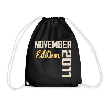 Born in November 2011 - Edition 2011 - Drawstring Bag - black - Front