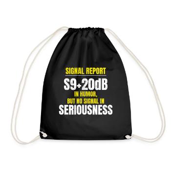 Rapport humoristique d’opérateur radioamateur amateur - Sac de sport léger - noir - Devant