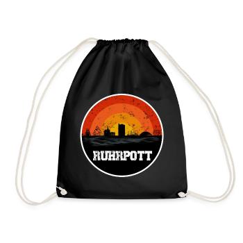 Ruhrpott Original Skyline - Turnbeutel - Schwarz - Vorne