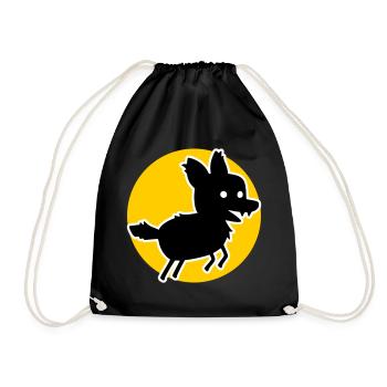 Loup – Motif de la nature sauvage et déclaration sur le bien-être animal - Sac de sport léger - noir - Devant