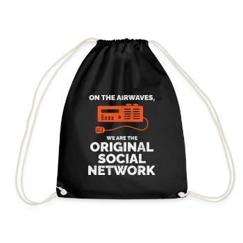 Opérateur radioamateur amateur réseau social d’origine - Sac de sport léger - noir - Devant