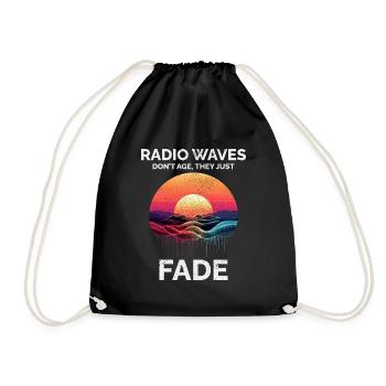 Radiant Sunset Radio Waves Himmel Ewiger Amateurfunk - Turnbeutel - Schwarz - Vorne
