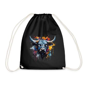 Vache combat, vache d'hérens valais suisse - Sac de sport léger - noir - Devant
