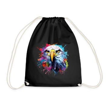 Aigle blanche, bold eagle, USA - Sac de sport léger - noir - Devant