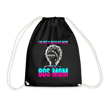 Silhouette de maman emblématique des années 80 : de gros cheveux, un style plus grand - Sac de sport léger - noir - Devant