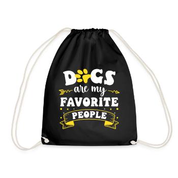 Dog Animal Love Dog School Animal Lover - Drawstring Bag - black - Front