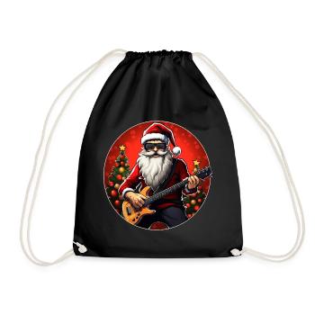 Guitarist Christmas - Drawstring Bag - black - Front