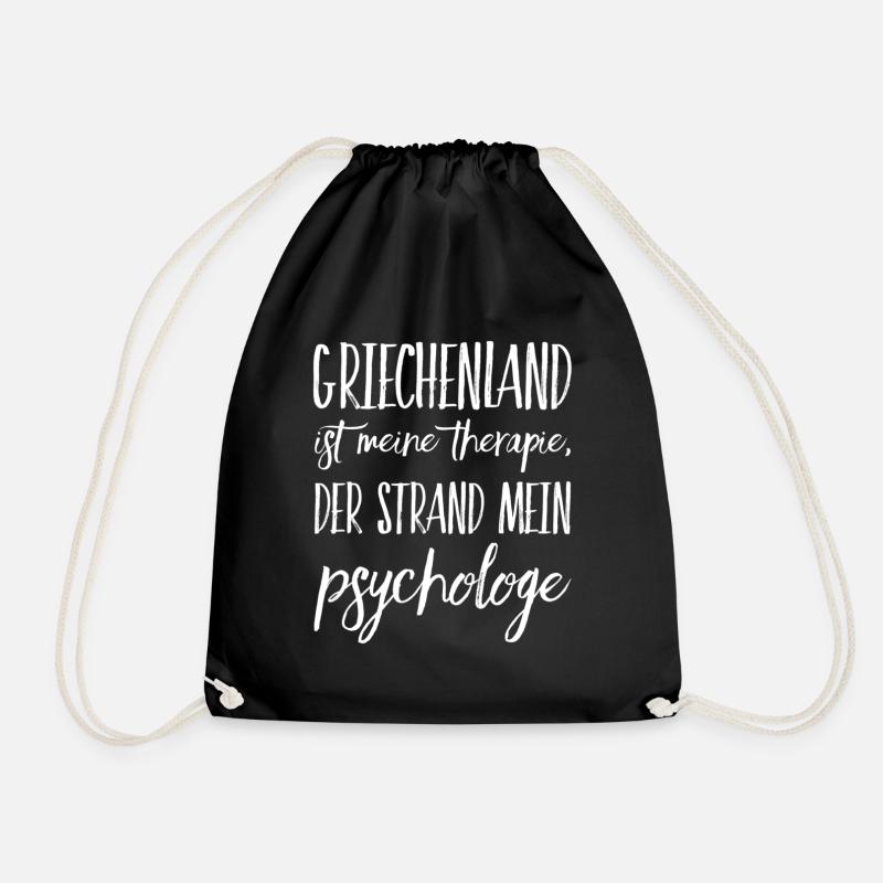 Lustiger Griechischer Spruch Griechenland Geschenk - Turnbeutel - Schwarz