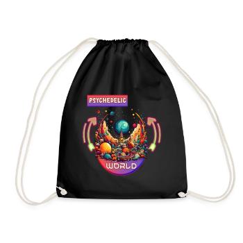 Monde psychédélique Trance Rave Techno Dance - Sac de sport léger - noir - Devant
