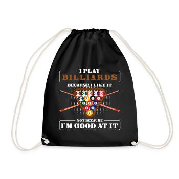 Billiard Pub Win - Drawstring Bag - black - Front