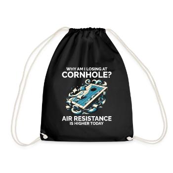 Pourquoi est-ce que je perds à Cornhole ? Résistance à l’air plus élevée - Sac de sport léger - noir - Devant