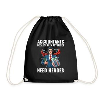 Accountant Accounting Bookkeeping Finance Funny - Drawstring Bag - black - Front