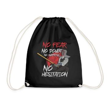 Combattant Aikido Guerrier Katana - Sac de sport léger - noir - Devant