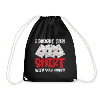 Joueur Casino Poker Skat - Sac de sport léger - noir - Devant