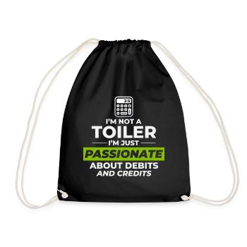 Comptable passionné Débits Crédits Drôle Humour - Sac de sport léger - noir - Devant