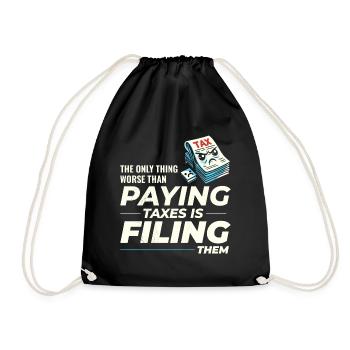 Humour éprouvant : payer et déclarer drôle - Sac de sport léger - noir - Devant