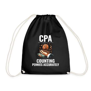 CPA: Die Kunst der Pfennigpräzision beherrschen Lustig - Turnbeutel - Schwarz - Vorne