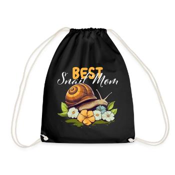 Best Snail Mom – For Snail Lovers - Drawstring Bag - black - Front