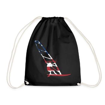 Sport Us Flag Planche à voile - Sac de sport léger - noir - Devant