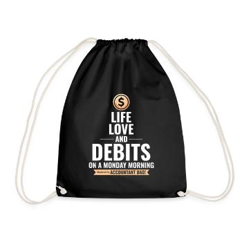 Number Cruncher Dad: Hilarious Accountant Father - Drawstring Bag - black - Front