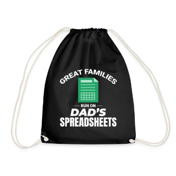 Accountant Dad Accounting Finance Financial Funny - Drawstring Bag - black - Front