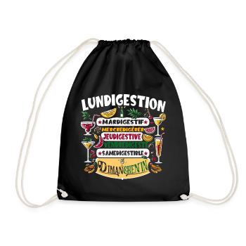 Lundigestion Jeu De Mots Semaine Vin Chenin - Sac de sport léger - noir - Devant