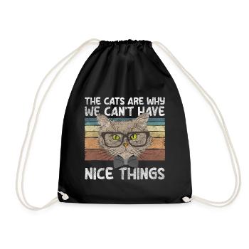 Chats, Internet, Miaou, Poils De Chat - Sac de sport léger - noir - Devant