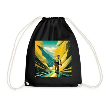 Highway to Yellow Glory - Drawstring Bag - black - Front