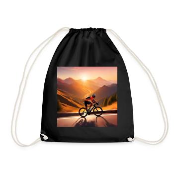 Sunlit Summit Sprint - Drawstring Bag - black - Front