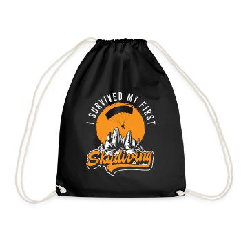 Parachutisme, Adrénaline, Chute libre - Sac de sport léger - noir - Devant