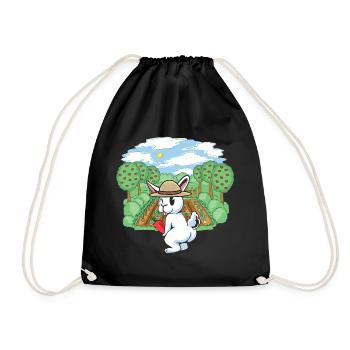 gardener, horticulture, harvest, vegetable, rabbit, rodent, gardener - Drawstring Bag - black - Front