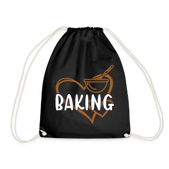 Baker Heart Baking - Drawstring Bag - black - Front