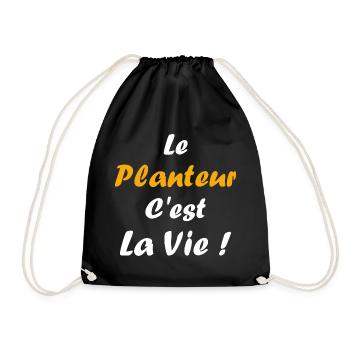 Humour punch planteur - Sac de sport léger - noir - Devant