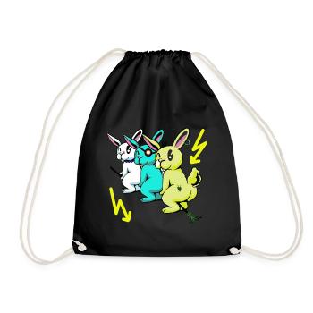 Lapin Voyage Balai Vol Protection de l’environnement Eco Changement climatique - Sac de sport léger - noir - Devant