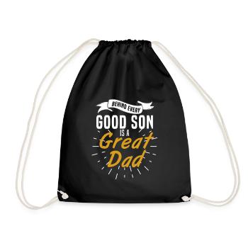 great dad - Turnbeutel - Schwarz - Vorne